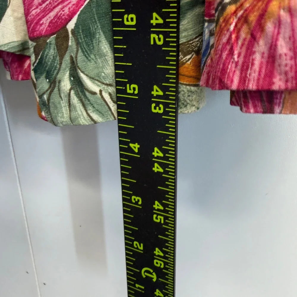 Vintage Royal Creations Hawaiian Floral Midi Dress Women Size M Tropical Aloha